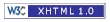 W3C XHTML compliance icon
